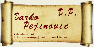 Darko Pejinović vizit kartica